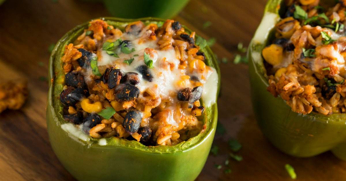 Slow Cooker Vegetarian Barbecue Stuffed Peppers