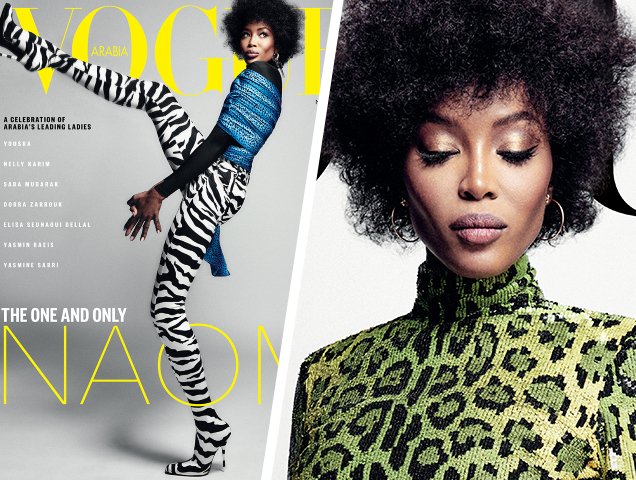 Naomi Campbell Goes Wild on Vogue Arabia’s November Covers
