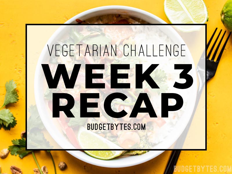 Vegetarian Challenge Week 3 Recap