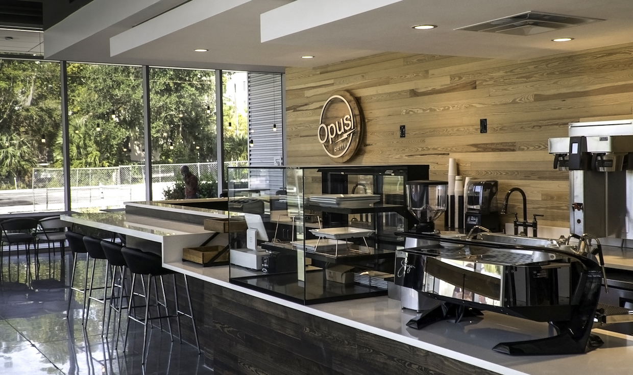 In Gainesville, Opus Coffee’s Sixth Shop is its First Outside Hospitals