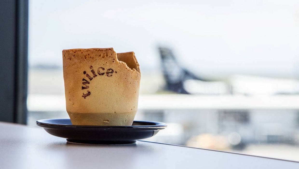Air New Zealand is Piloting Edible Coffee Cups from Twiice
