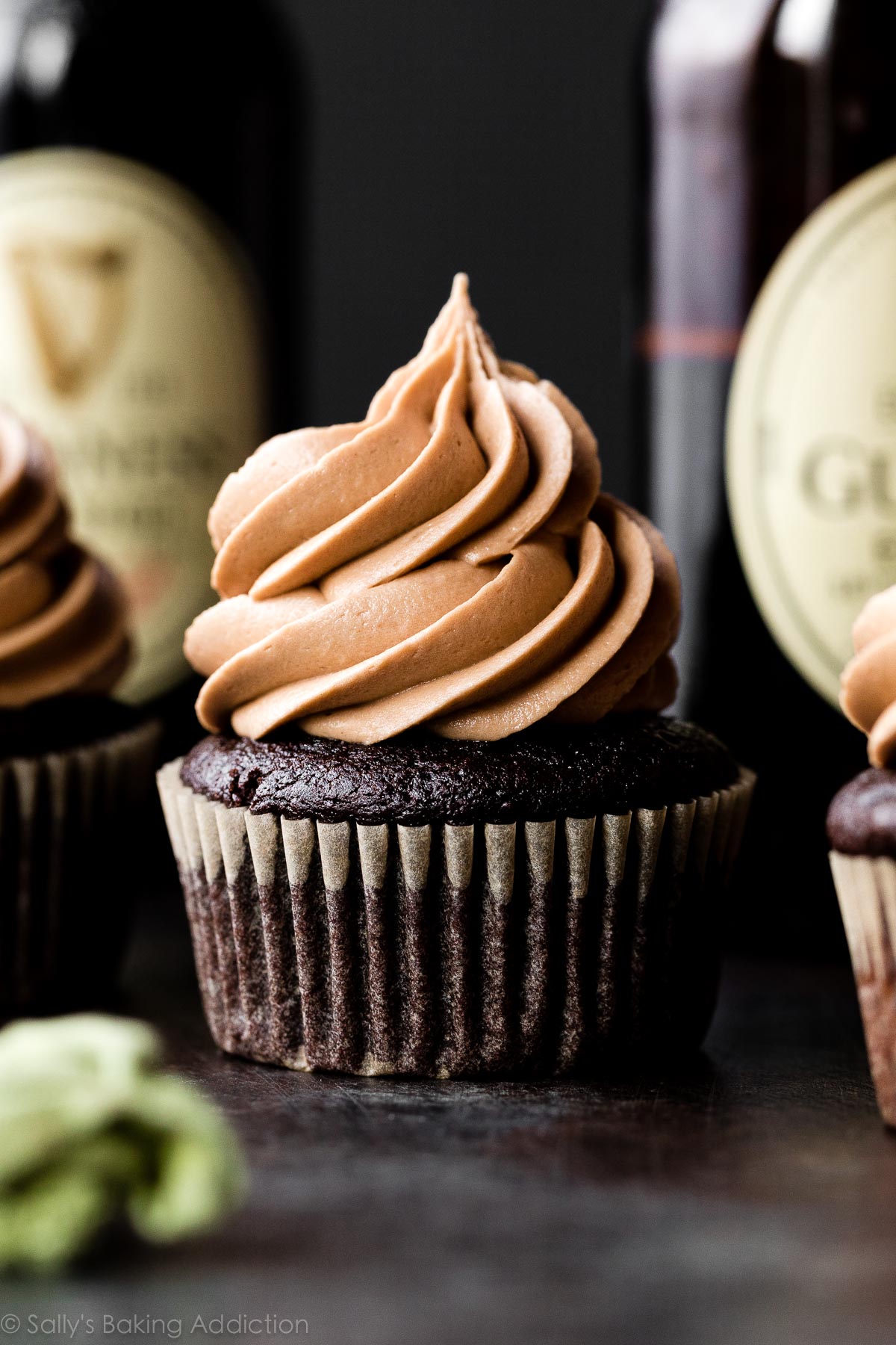 Guinness Chocolate Cupcakes with Mocha Guinness Buttercream